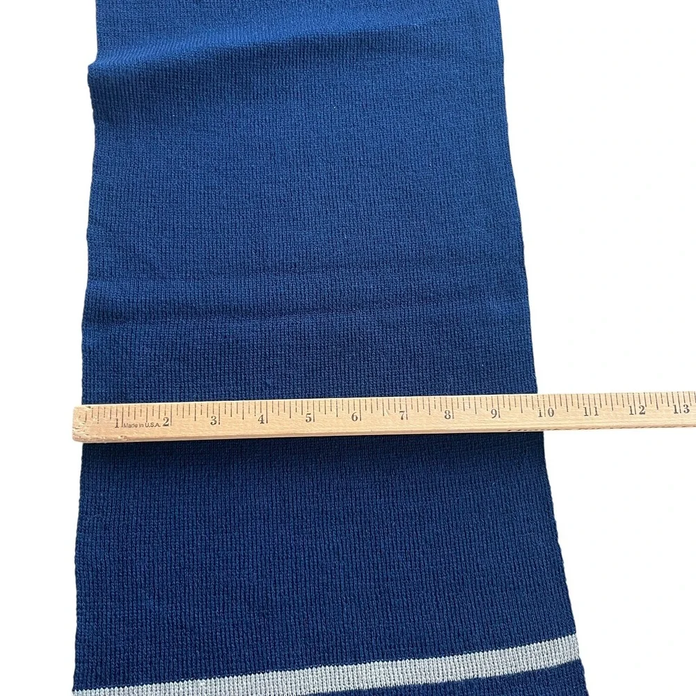 Dancing with the Stars The Tour Navy Blue Stripe Embroidered Knit Scarf DWTS 58